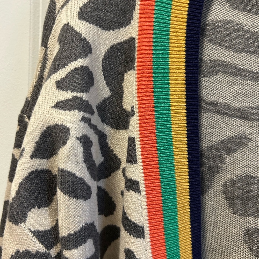THML animal print sweater with rainbow trim - Picture 2 of 4